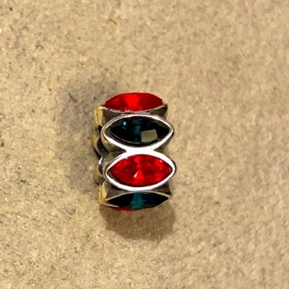 Brighton Jewelry - 🎄Brighton Navette Spacer in Multi with Red & green oval-shape crystals Retired
